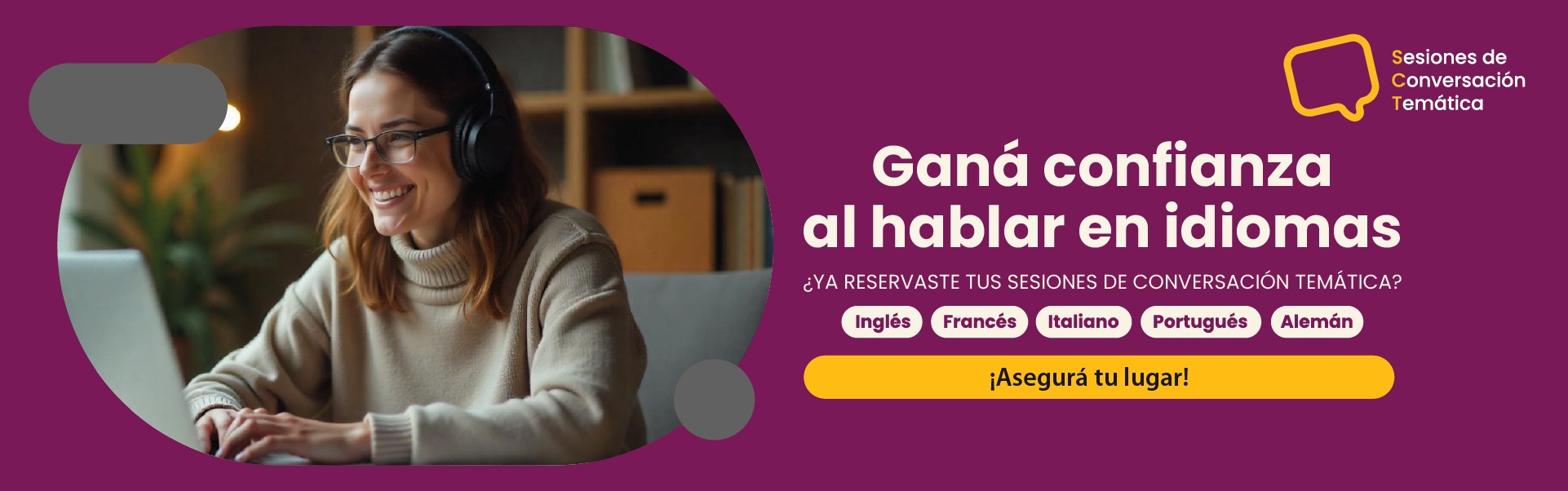 banner informativo Sesiones de Conversación Temática